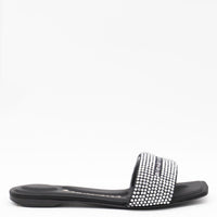 Alexander Wang Black And Silver Leather Sandals