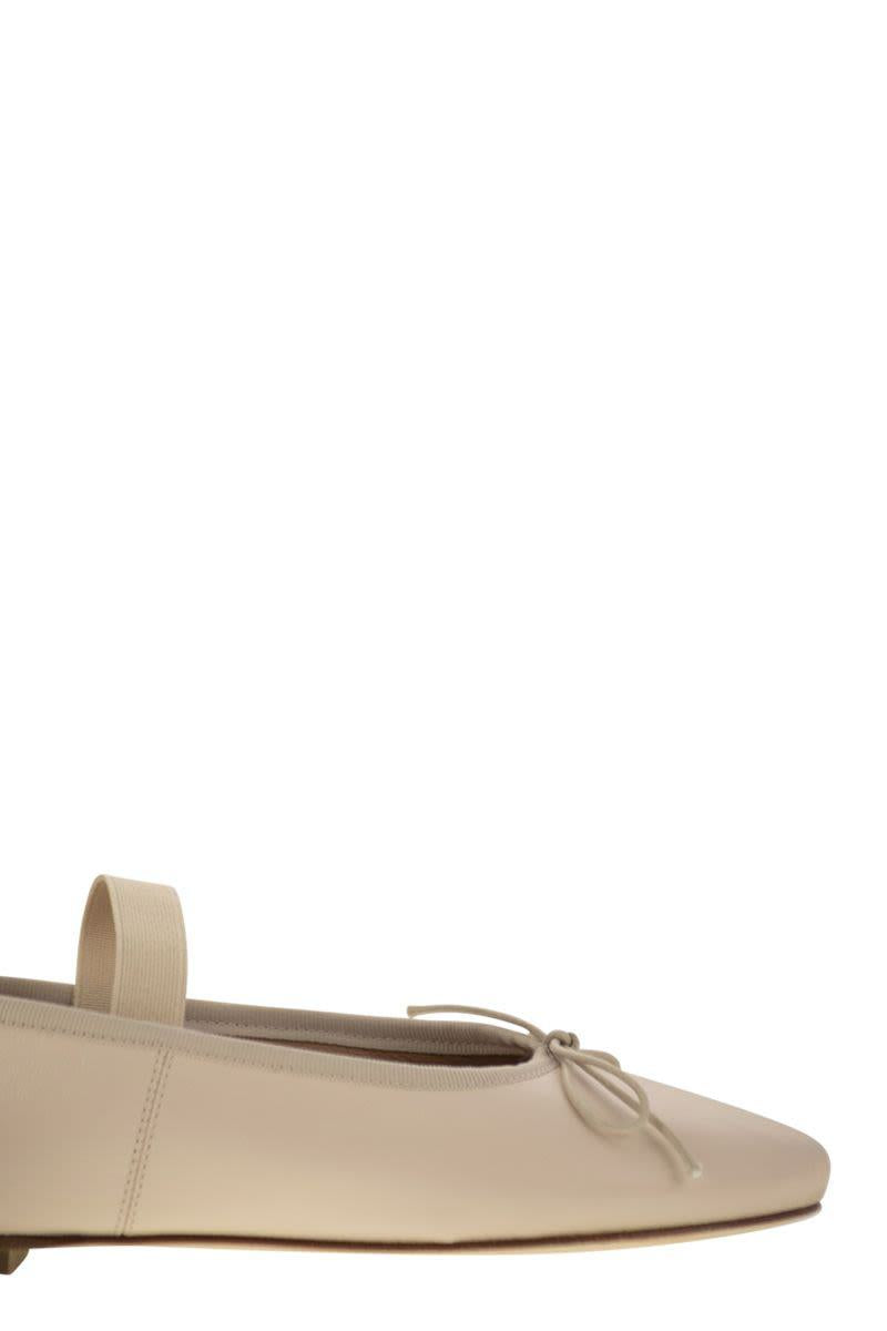 Anniel Leather Ballerina And Elastic Band