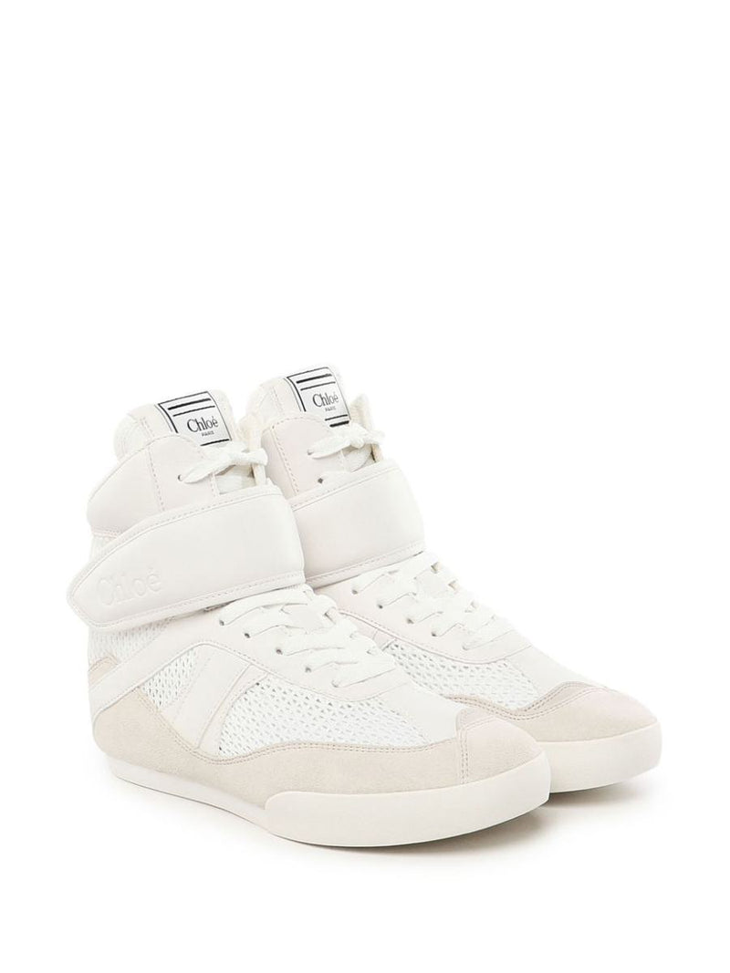 Chloé Mesh And Suede Kick High-Top Sneakers Shoes