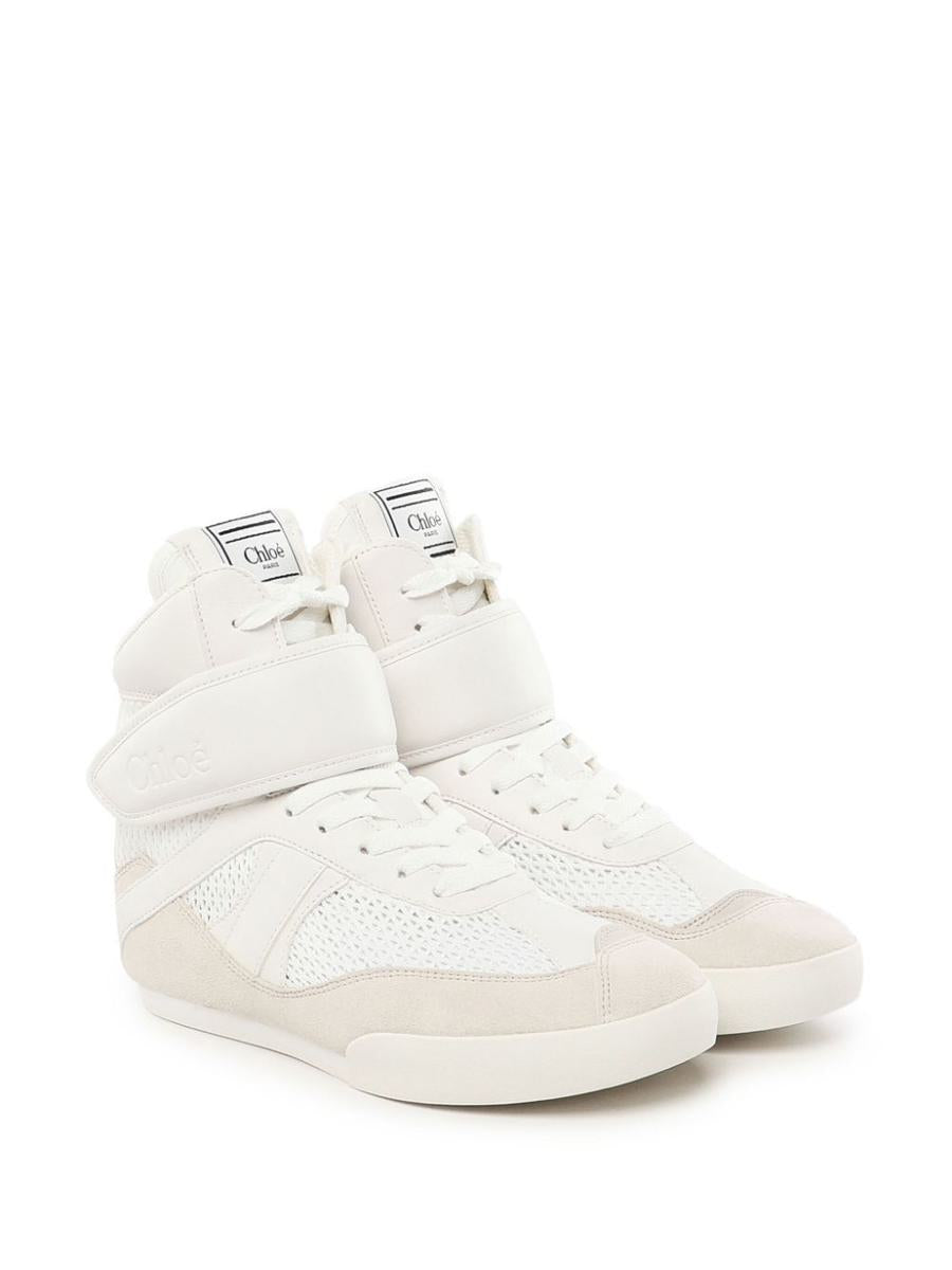 Chloé Mesh And Suede Kick High-Top Sneakers Shoes