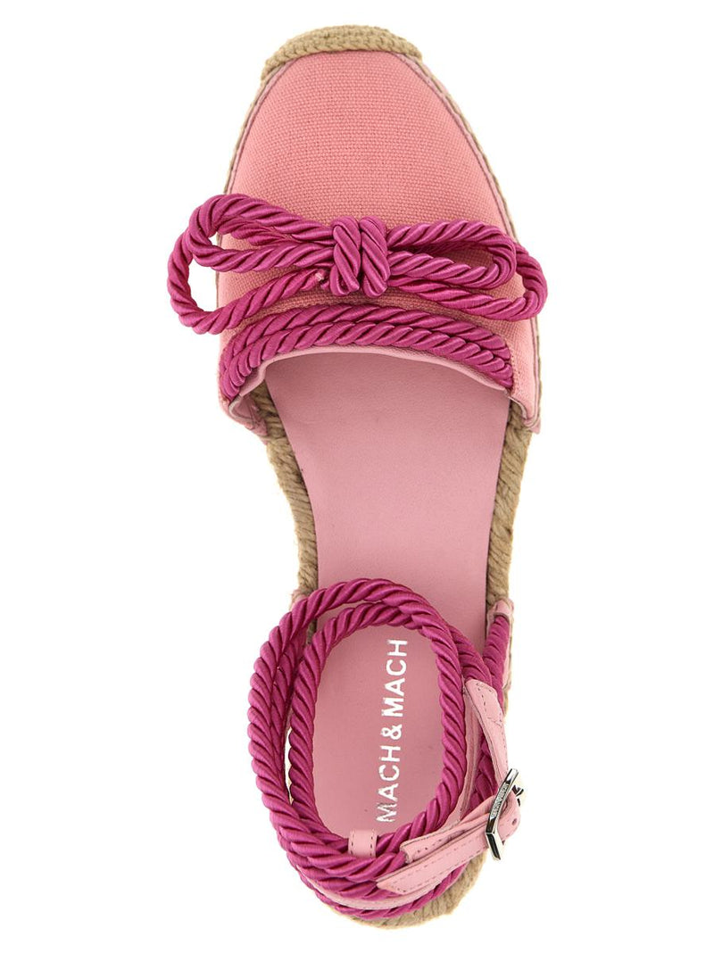 Mach & Mach 'Double Bow Pink Riviera' Espadrilles