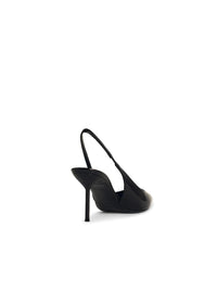 Paris Texas 'Lisia' Black Leather Slingbacks