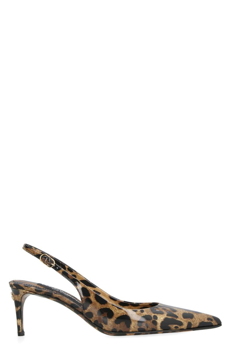 Dolce & Gabbana Lollo Leather Slingback Pumps