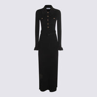 Self-Portrait Black Viscose Maxi Dress