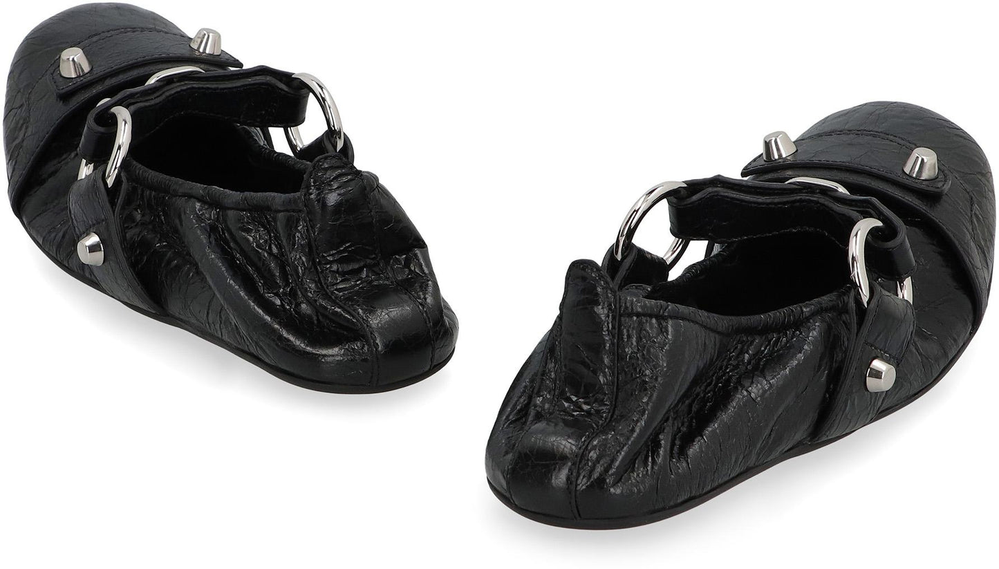 Balenciaga City Leather Ballet Flats
