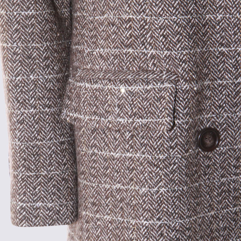 Twinset Brown Maxi Coat