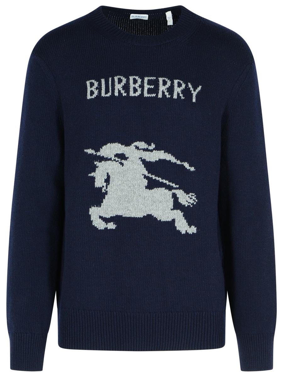 Burberry 'Snowdonia' Wool And Navy Cashmere Sweater