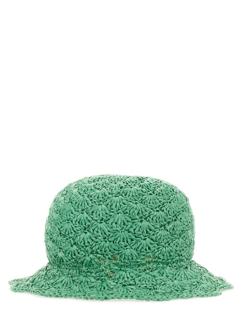 Red Valentino Raffia Bucket Hat